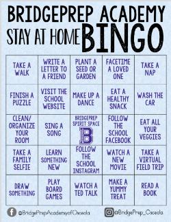 Stay At Home Bingo